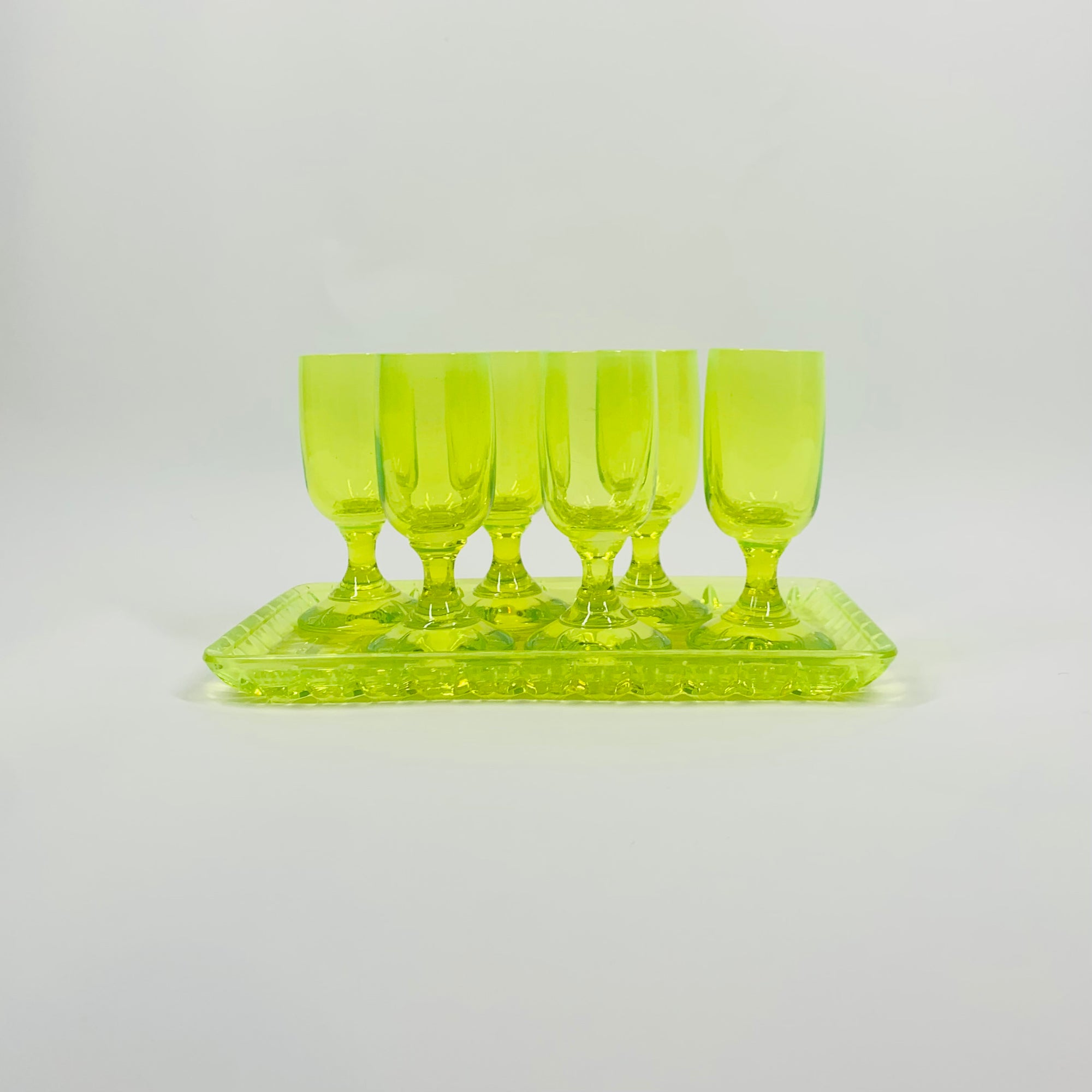 ART DECO URANIUM SHOT GLASSES