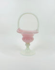 ANTIQUE PINK MURANO OPALINA BASKET