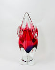 1960s SKLO UNION GREEN SOMMERSO GLASS VASE BY JOSEF HOSPODKA