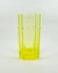 MIDCENTURY FINNISH URANIUM GLASS RONDELLA VASE BY TAMARA ALADIN FOR RIIHIMAEN LASI