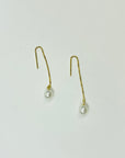 VINTAGE TIFFANY & CO. 18K GOLD PEARLS BY THE YARD PIERCED EARRINGS BY ELSA PERETTI