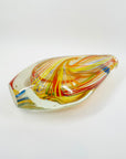1980s MURANO HARLEQUIN LATTICINO ART GLASS VASE