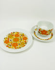 1970s SPANISH PONTESA COFFEE CUP AND SAUCER SET