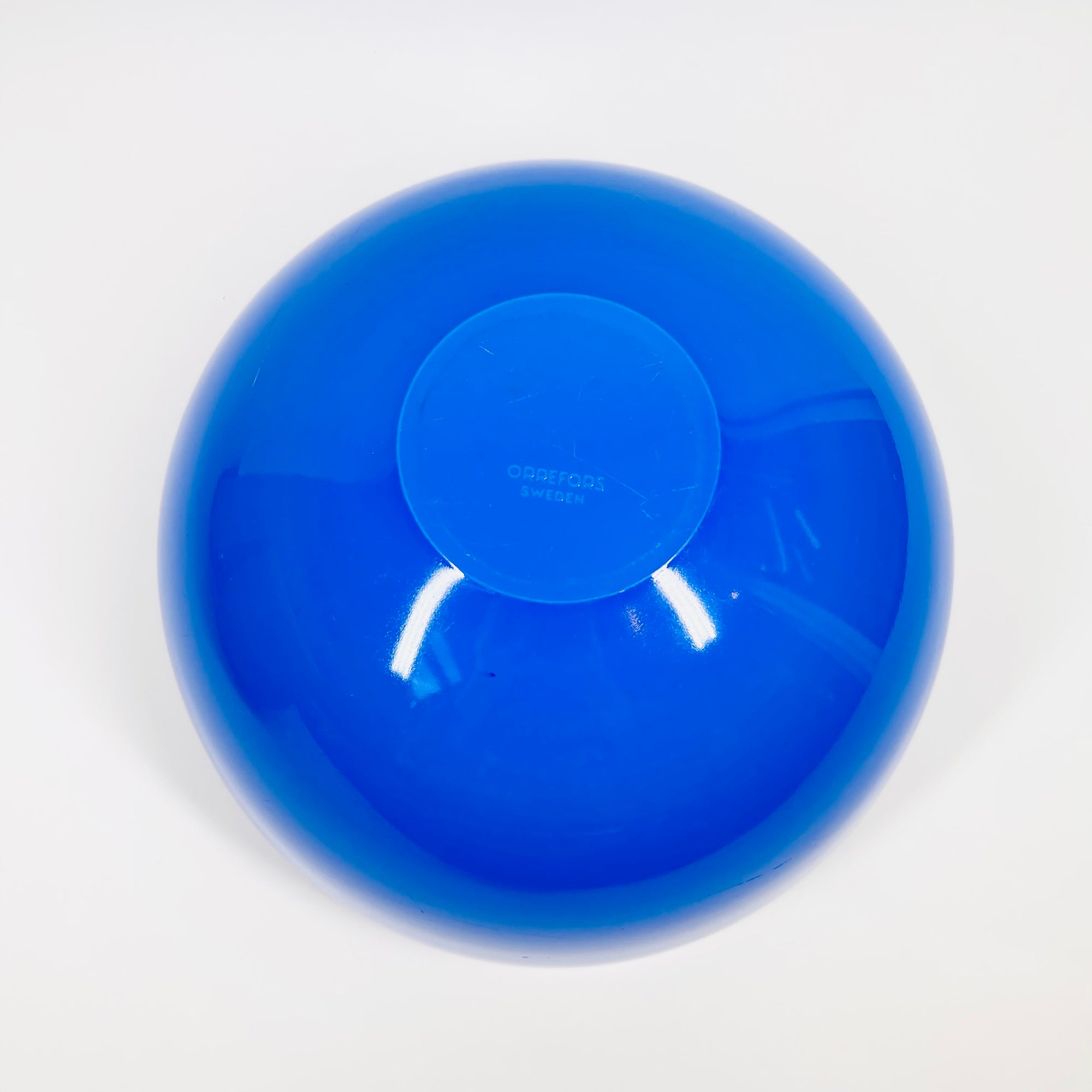 1960s COLORA GLASS BOWL BY SVEN PALMQIST FOR ORREFORS
