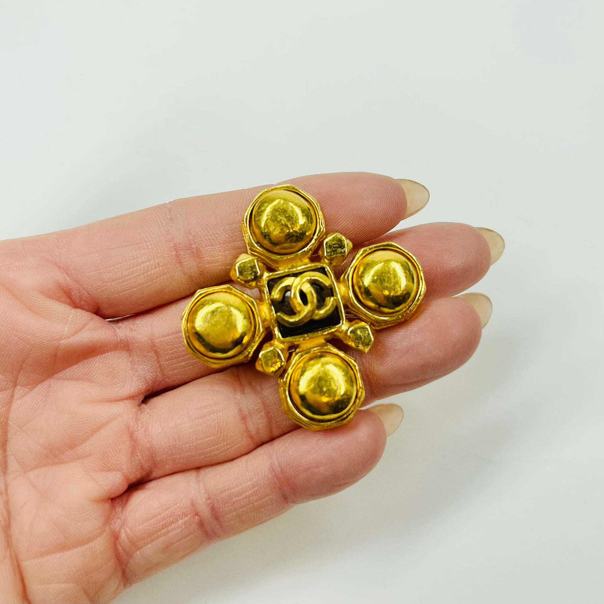 1997 CHANEL CROSS BROOCH