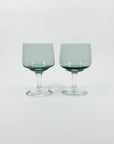 1950s POLISH GREY GLASSES WITH CLEAR STEMS