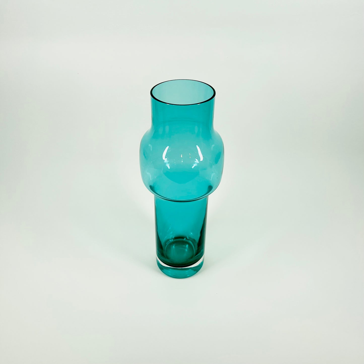 1960s SWEDISH ASEDA TURQUOISE SOMMERSO GLASS VASE