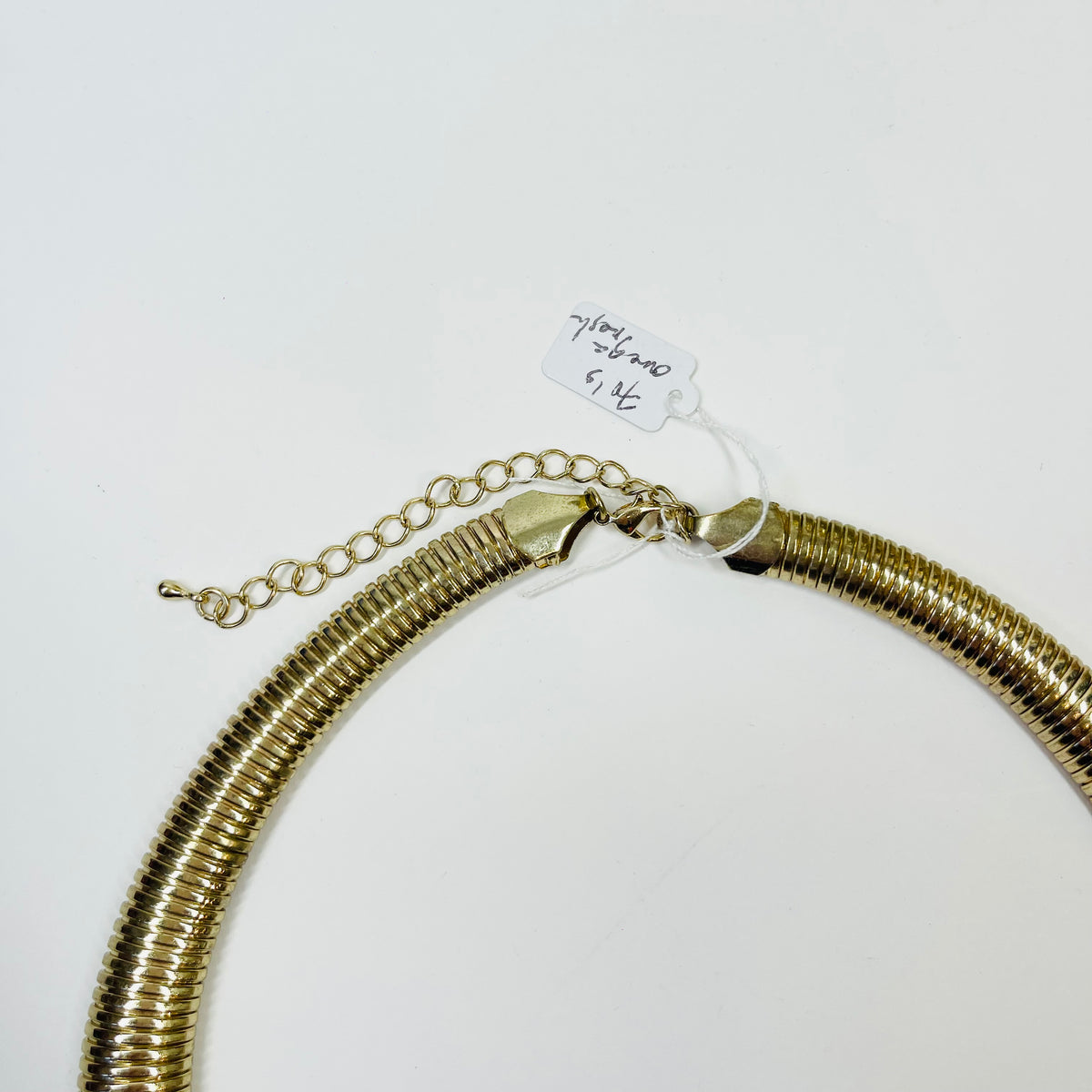 1970s CHUNKY TUBOGAS MESH DIAMANTE STATEMENT NECKLACE