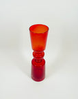 1960s FINNISH RED OMBRE GLASS HOOP VASE BY TAMARA ALADIN FOR RIIHIMAEN LASI