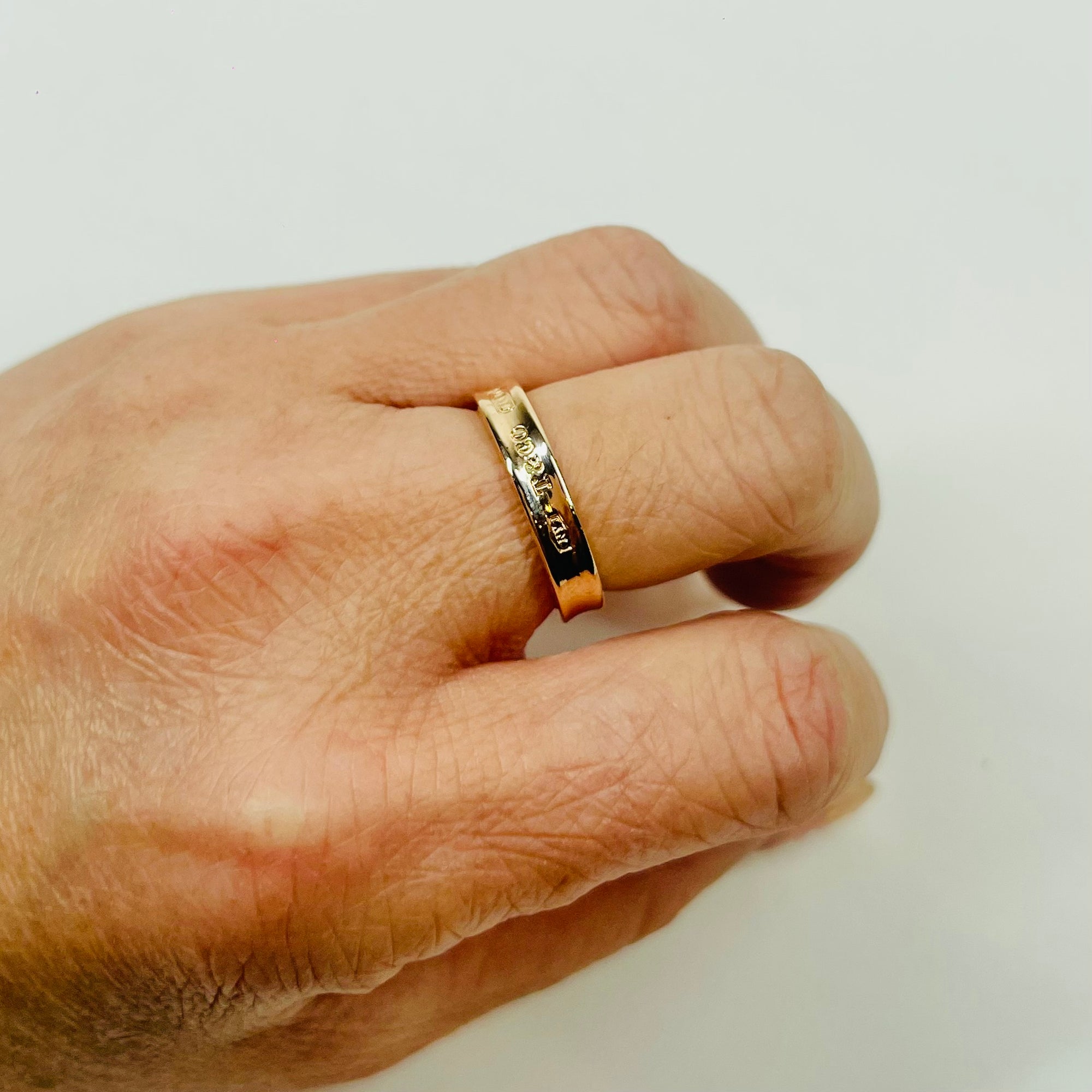 2000 VINTAGE TIFFANY &amp; CO 18K ROSE GOLD 1837 RING