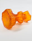 MIDCENTURY FINNISH ORANGE BARK GLASS VASE/CANDLE HOLDER BY NANNY STILL FOR RIIHIMAEN LASI