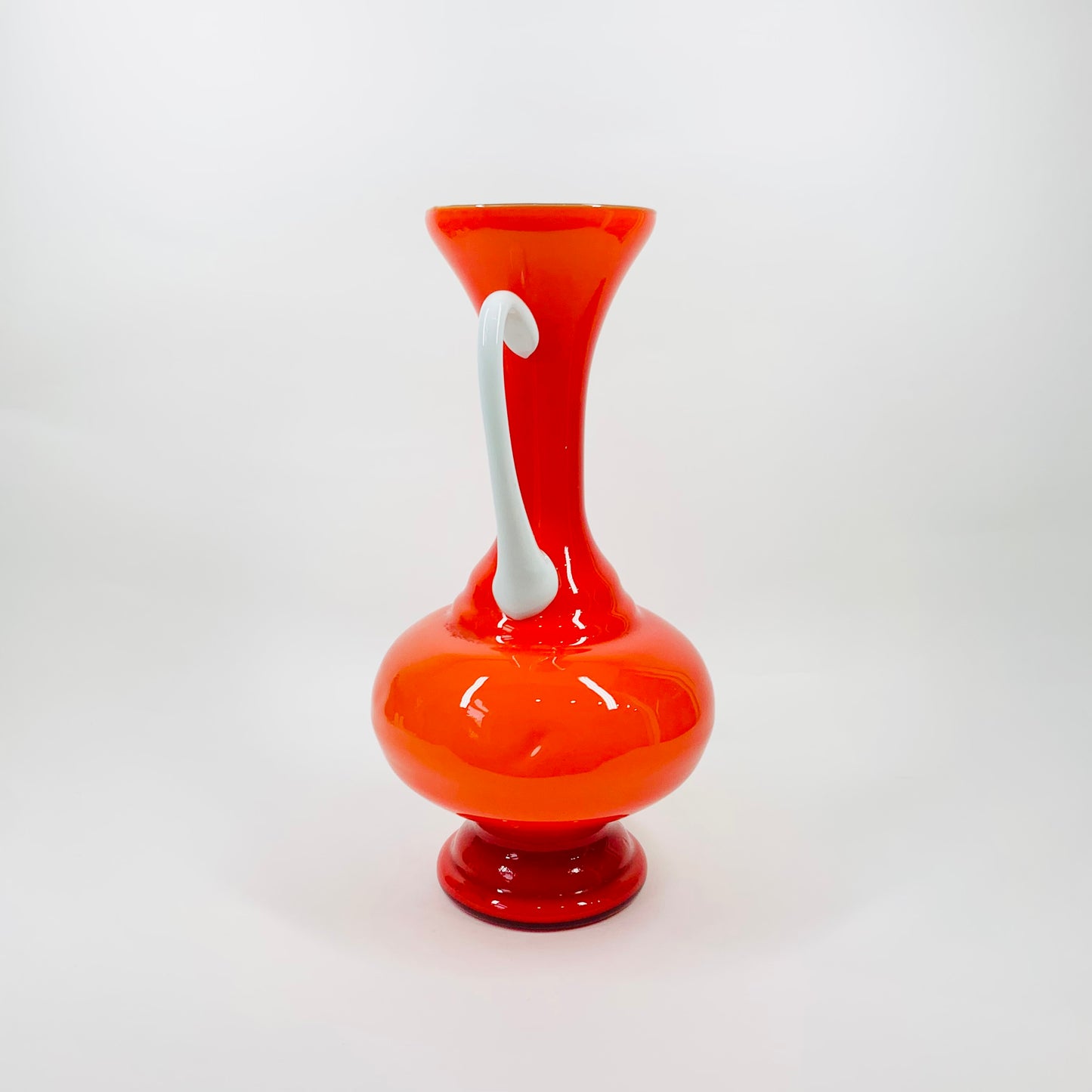 60s CASED ORANGE JUG/VASE