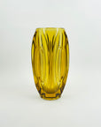 1960s SKLO UNION ROSICE LENS GLASS VASE BY RUDOLF SCHROTTER