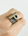 1990s TOM FORD ERA GUCCI ETCHED SIGNET SILVER RING