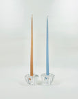 1970s ORREFORS FLOWER GLASS CANDLE HOLDER