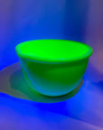 ANTIQUE AMERICAN GREEN JADEITE MILK URANIUM GLASS MIXING BOWL