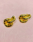 80s QUILTED KNOT EARRINGS