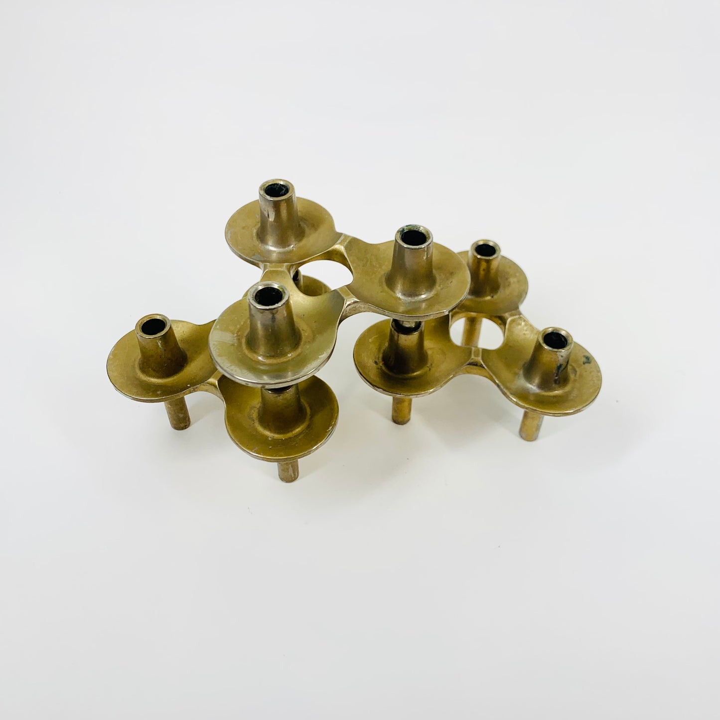 60s STOFF NAGEL BRUTALIST CANDLE HOLDER (67 BRASS)