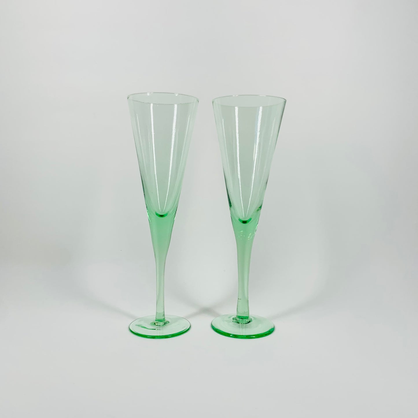 MCM GREEN CHAMPAGNE/FLUTES GLASSES