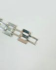 SIGNED 1990s TOM FORD GUCCI STERLING SILVER FANCY LINKS BRACELET