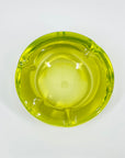 1940s LIME GREEN MURANO URANIUM SOMMERSO GLASS BOWL/ASHTRAY