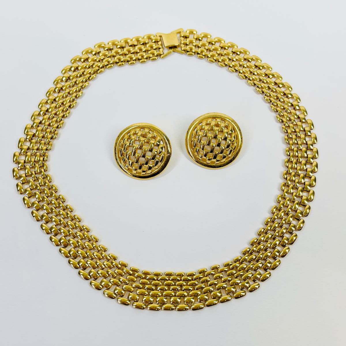 1980s PANTHERE LINKS NECKLACE SUITE