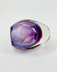 1950s PINK PURPLE SOMMERSO MURANO SOMMERSO FACETED GLASS POSY VASE