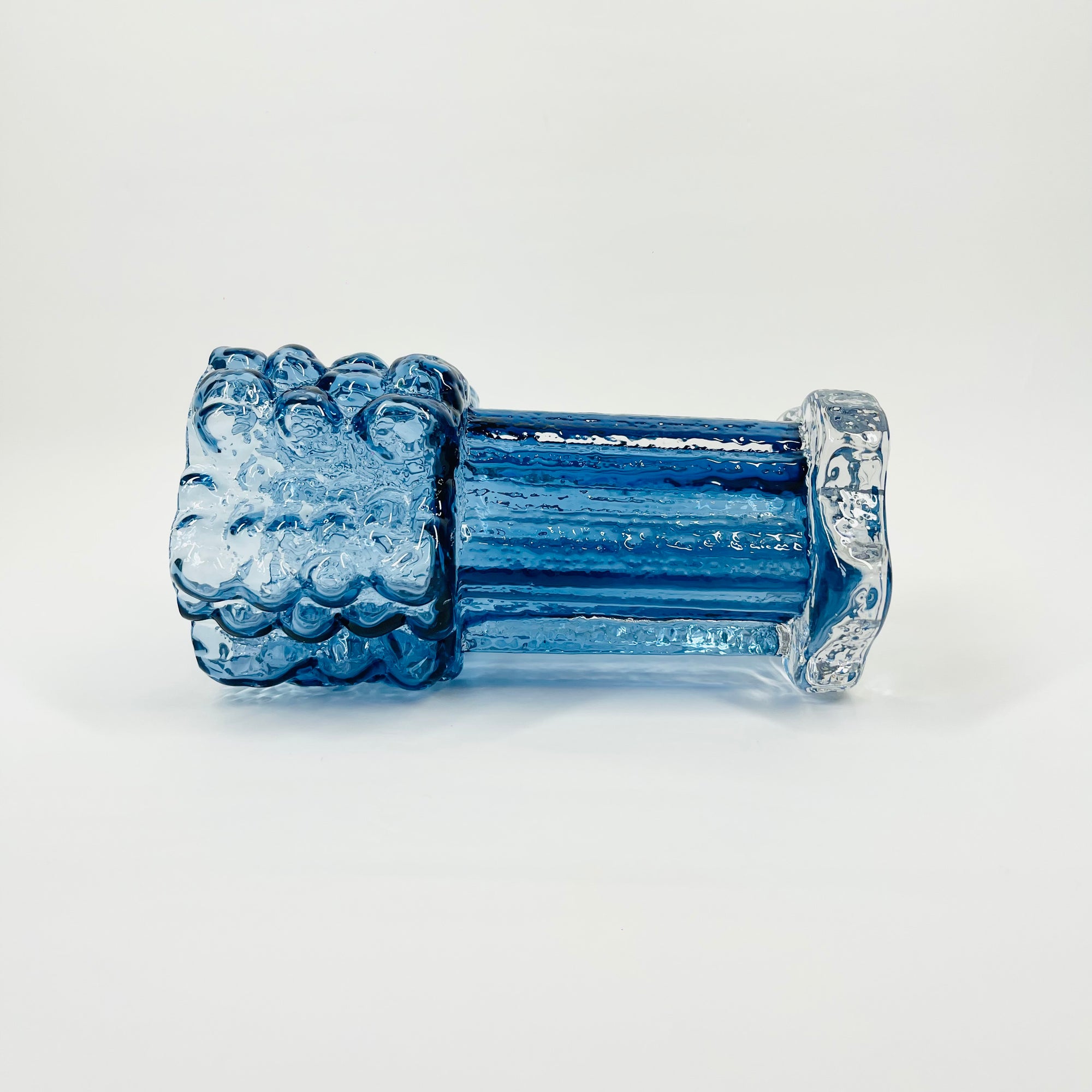 1960s FINNISH BLUE GLASS VASE BY KAJ BLOMQIST