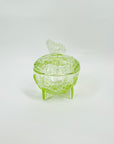 ANTIQUE ART DECO URANIUM GLASS VANITY SET