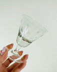 1940s ETCHED STAR SHORT STEM MINI PORT GLASSES