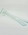 1980s PANELLED GLASS FOOTED VASE