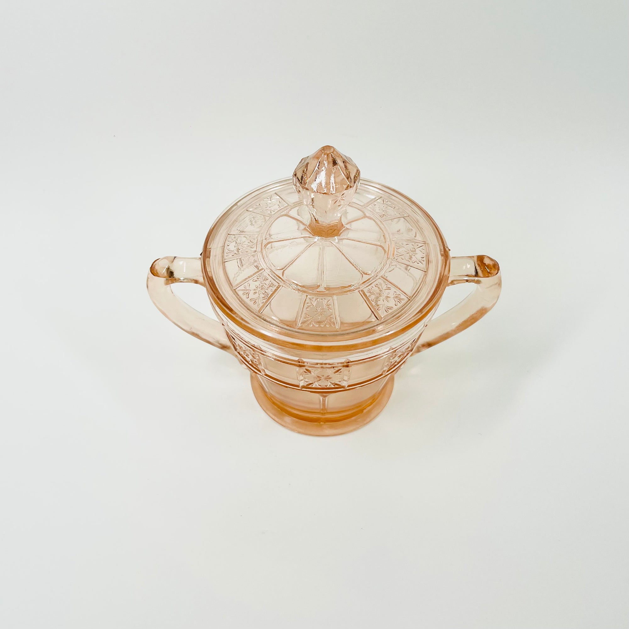 ANTIQUE DEPRESSION PINK PRESSED GLASS PLATE/BOWL/DINNER SERVICE