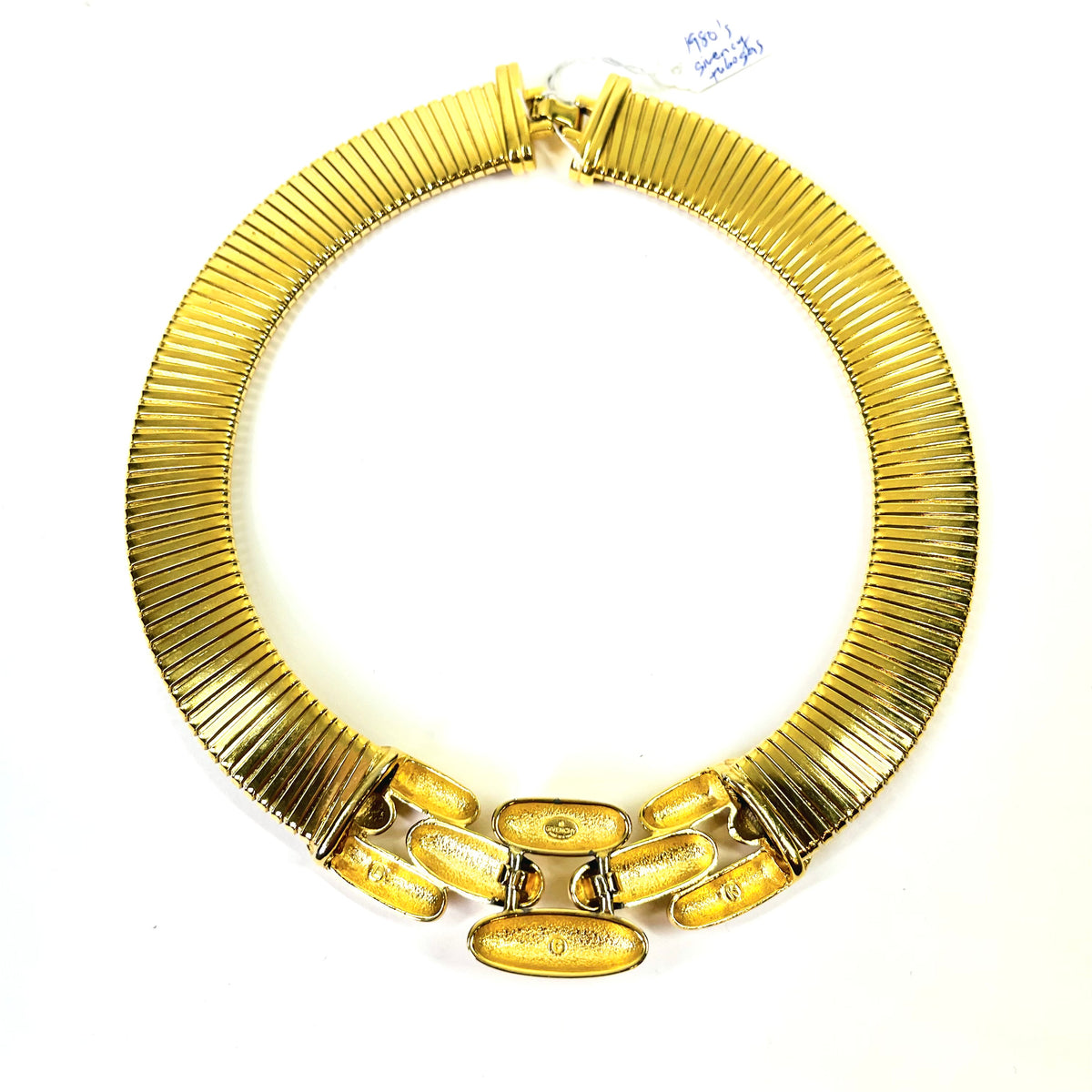 1980s GIVENCY TUBOGAS LINKS NECKLACE SUITE