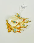 1950s CORAL SEASHELLS EARRINGS BROOCH SUITE