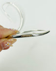 1990s CHANEL SILVER LARGE COCO HOOPS EARRINGS