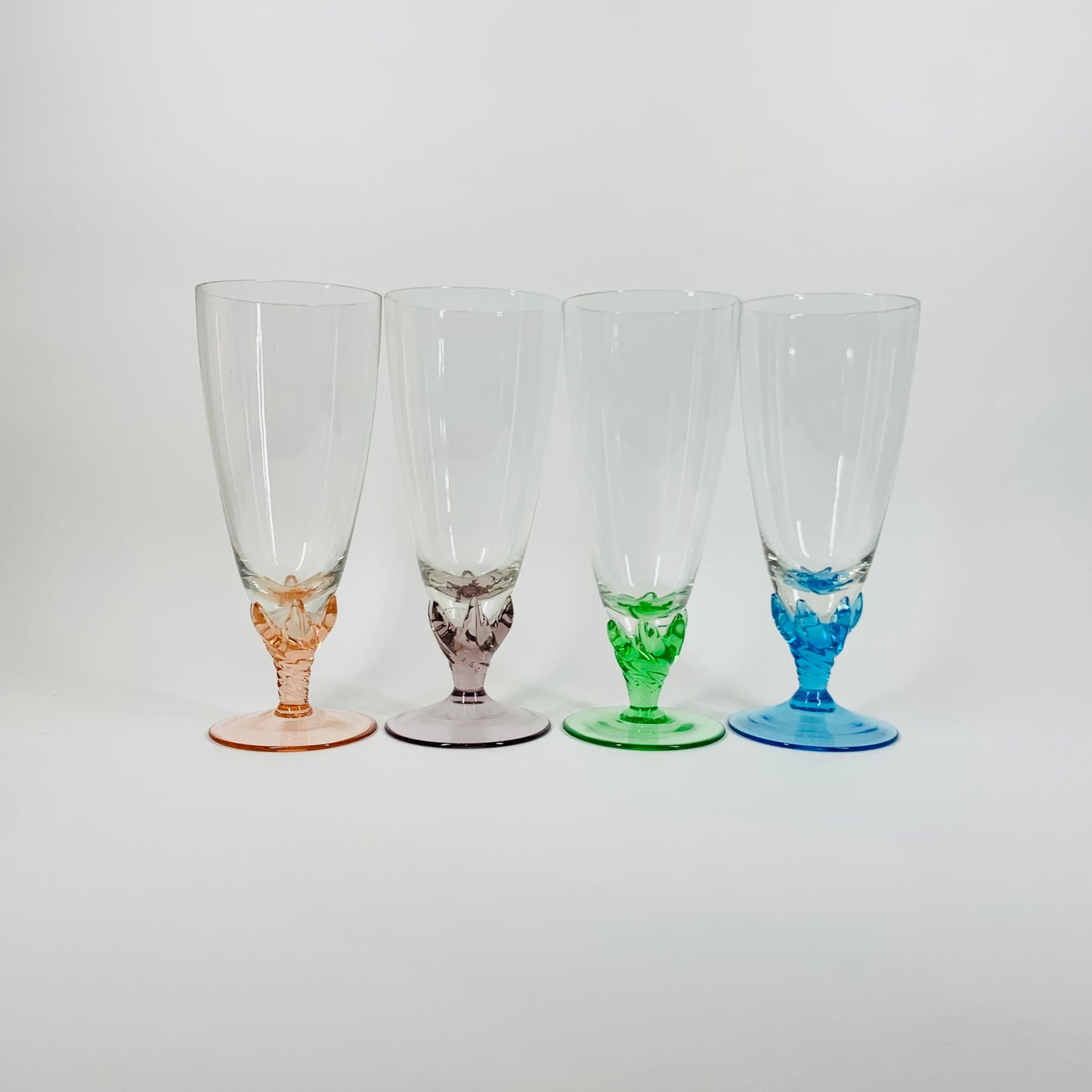 50s HARLEQUIN CHAMPAGNE FLUTES