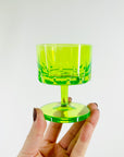 ART DECO URANIUM GLASS COUPE