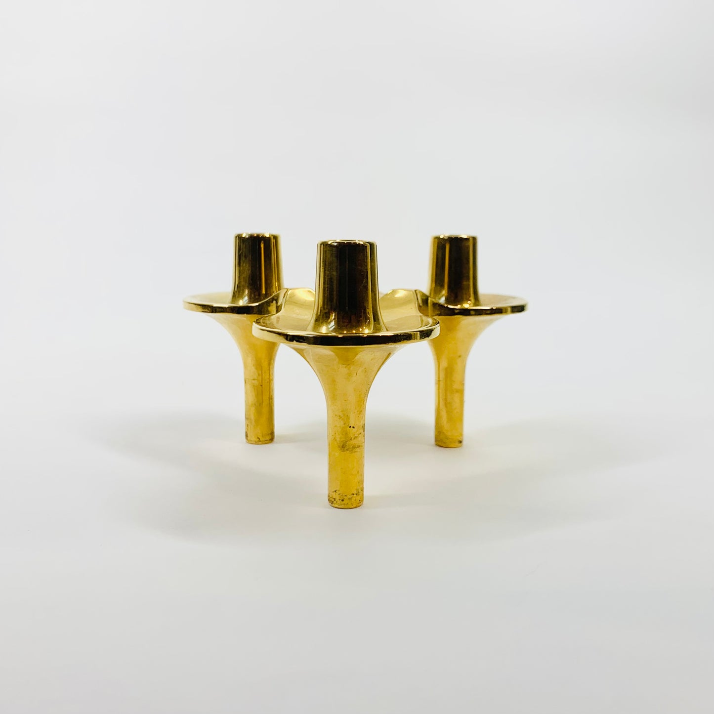 60s STOFF NAGEL BRUTALIST CANDLE HOLDER (67 BRASS)