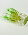 1970s JAPANESE LIME GREEN OMBRE SOMMERSO GLASS VASE