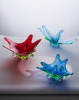 1940s URANIUM MURANO COBALT BLUE SOMMERSO GLASS BOWL
