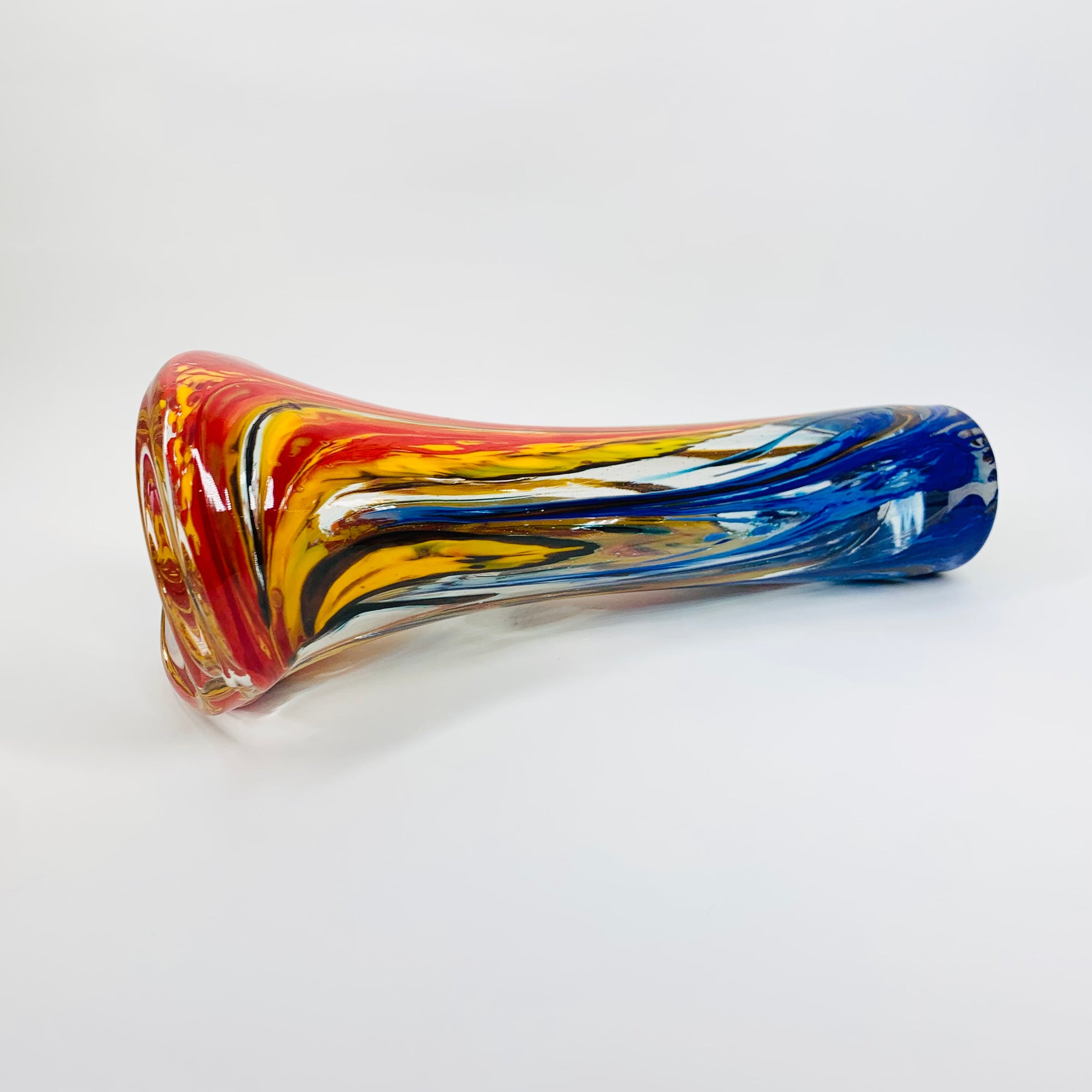 MURANO ART GLASS SWUNG VASE