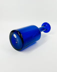 ANTIQUE MOUTH BLOWN COBALT BLUE BOTTLE VASE