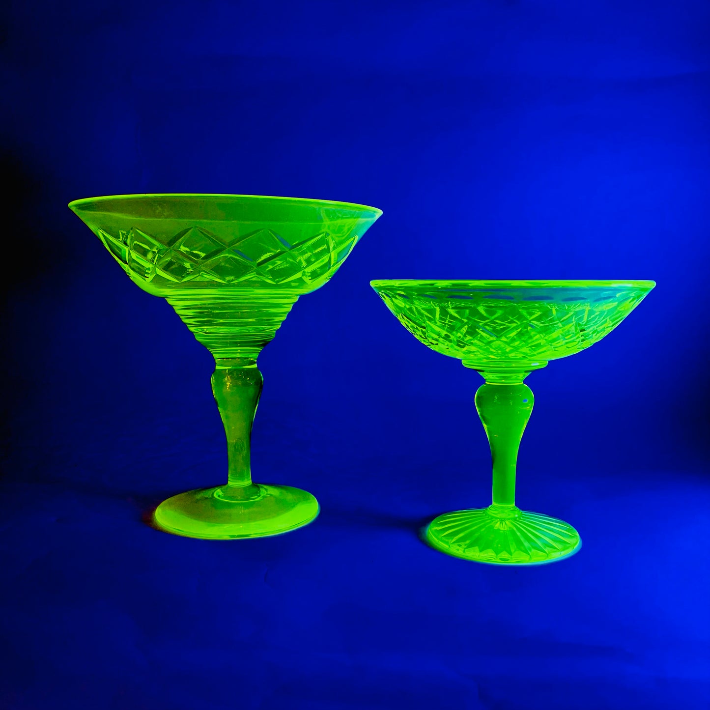 ANTIQUE URANIUM GLASS COMPORT