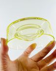 MIDCENTURY FINNISH URANIUM GLASS CAVIAR BOWL BY NANNY STILL FOR RIIHIMAEN LASI