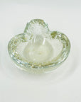 MCM MURANO GLASS GOLD AVENTURINE PINCHED BOWL/ASHTRAY