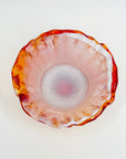 1960s JAPANESE CASED ORANGE SPATTER GLASS ASHTRAY/BOWL