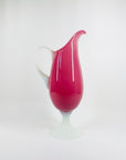 ANTIQUE FRENCH CRANBERRY/PINK OPALINE GLASS JUG