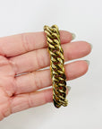 1950s WIDE CURB LINKS GOLD FILLED BRACELET