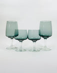 1950s POLISH GREY GLASSES WITH CLEAR STEMS
