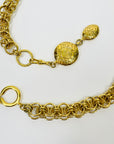 1980s CHANEL FANCY LINKS MADEMOISELLE PENDANT NECKLACE